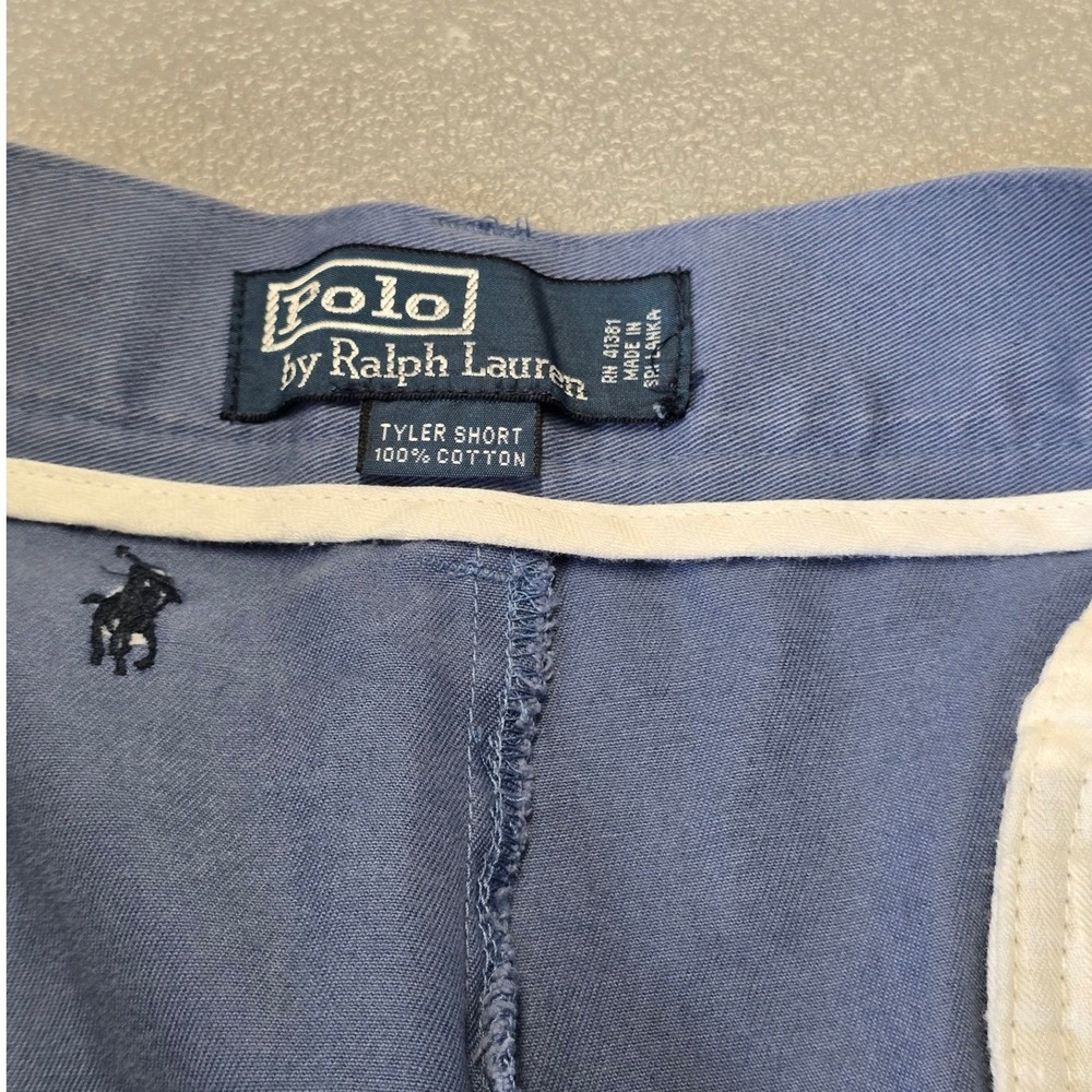 Polo Ralph Lauren Tyler Shorts Men 42 Blue All Over Pony Embroidered Cotton - Picture 5 of 12